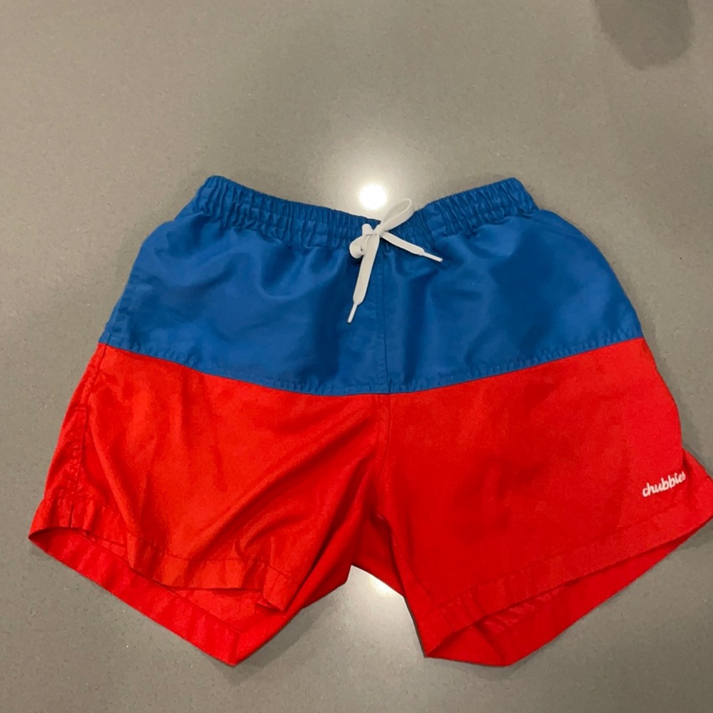 Chubbies Medium American Flag color changing swimsuit.